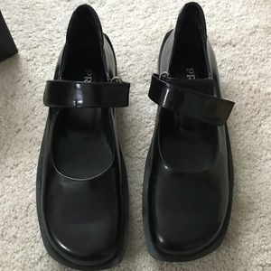 Prada black patent leather Mary Janes NBW